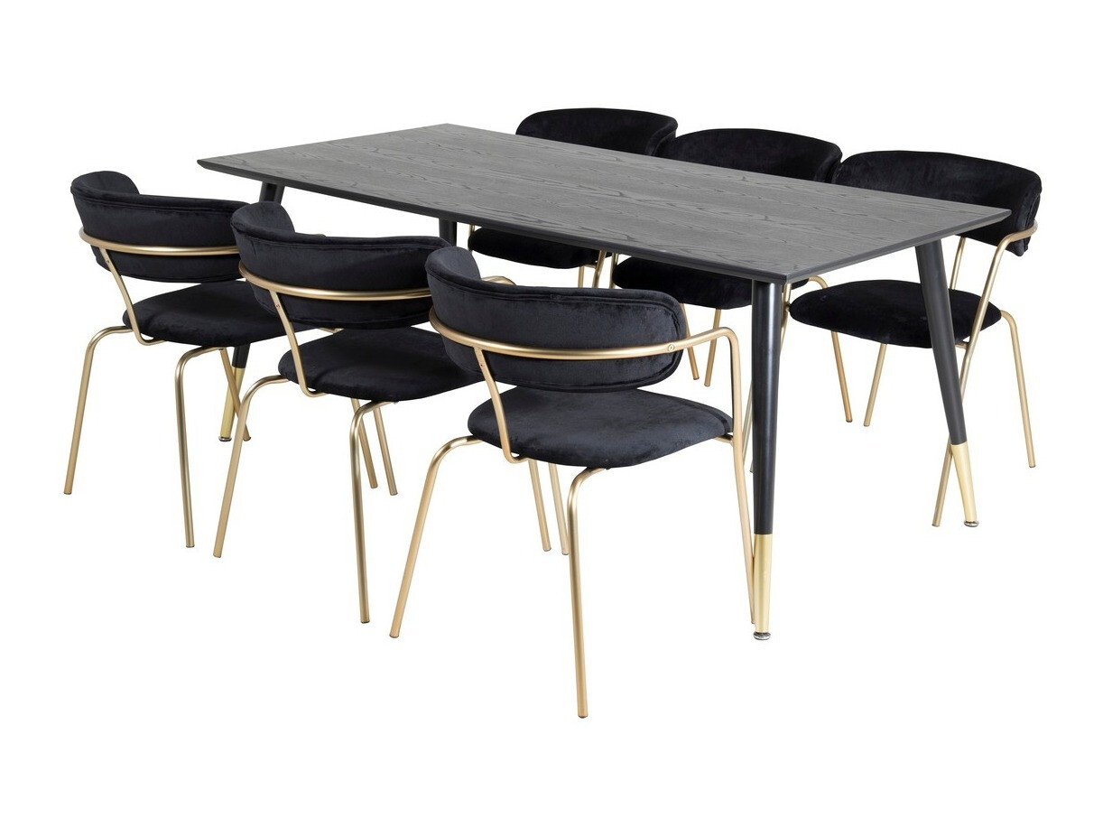 Essgruppe Dallas 1258 (Schwarz + Gold)