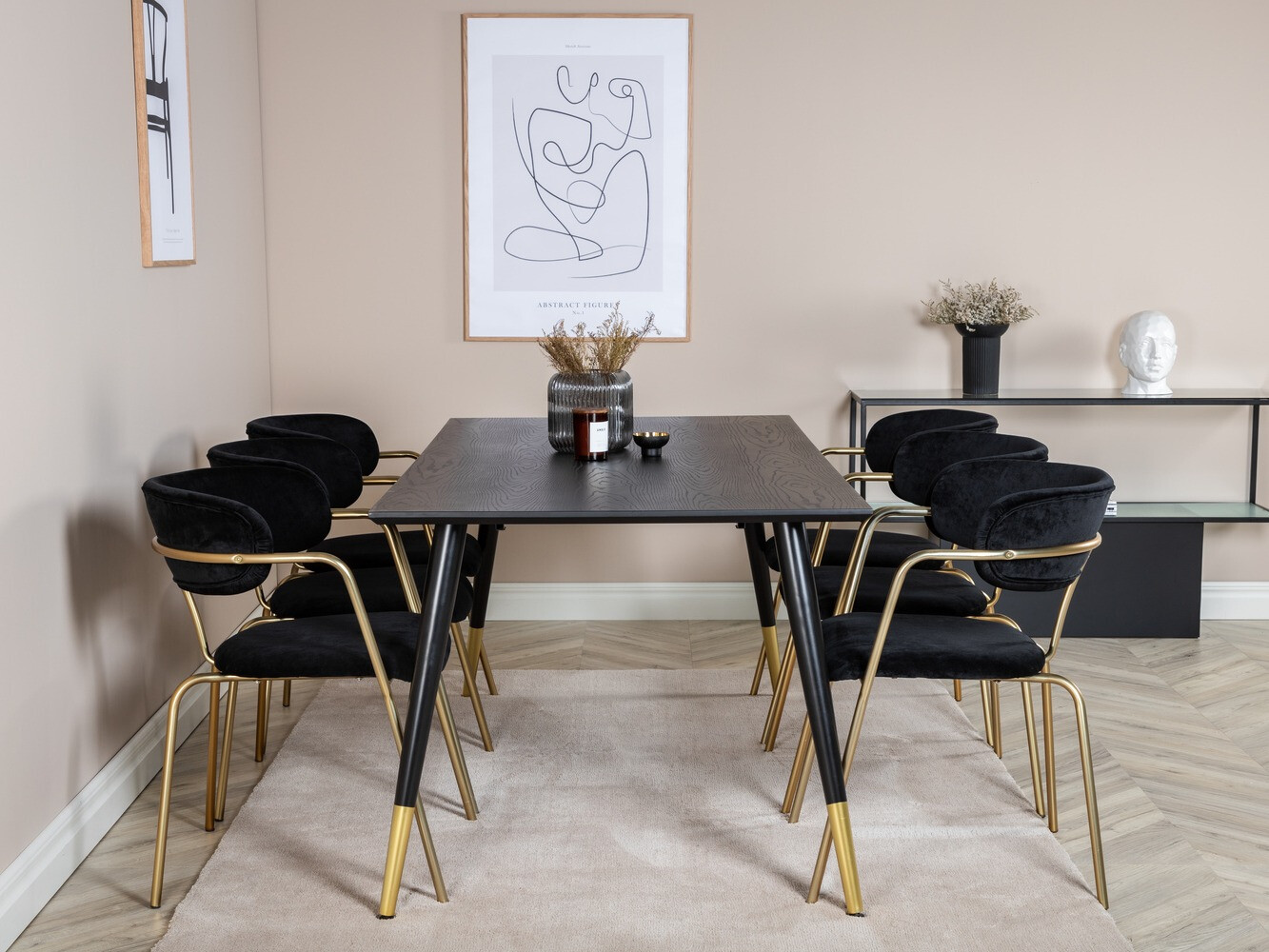 Essgruppe Dallas 1258 (Schwarz + Gold)