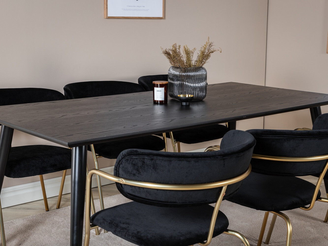 Essgruppe Dallas 1258 (Schwarz + Gold)