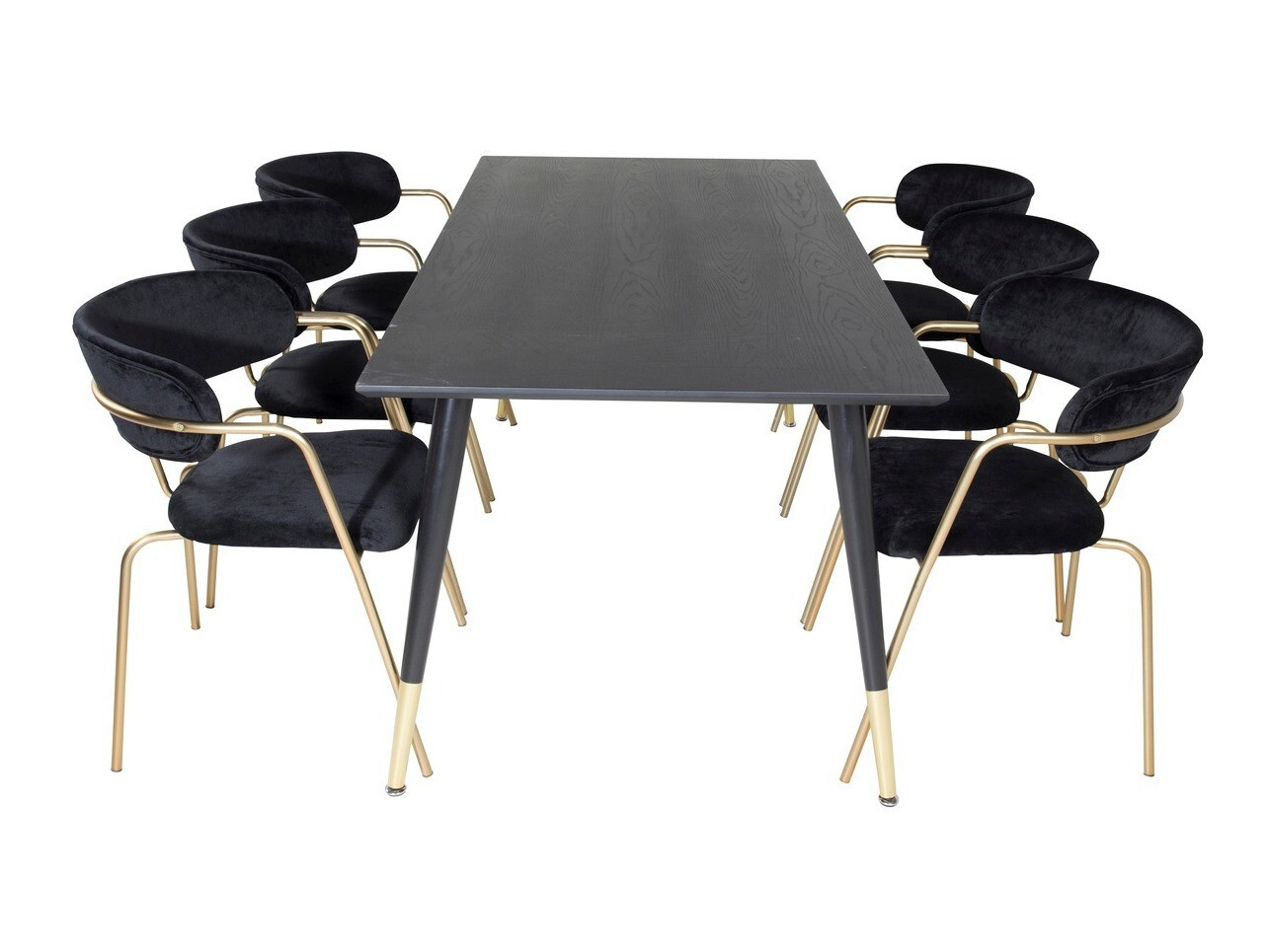 Essgruppe Dallas 1258 (Schwarz + Gold)