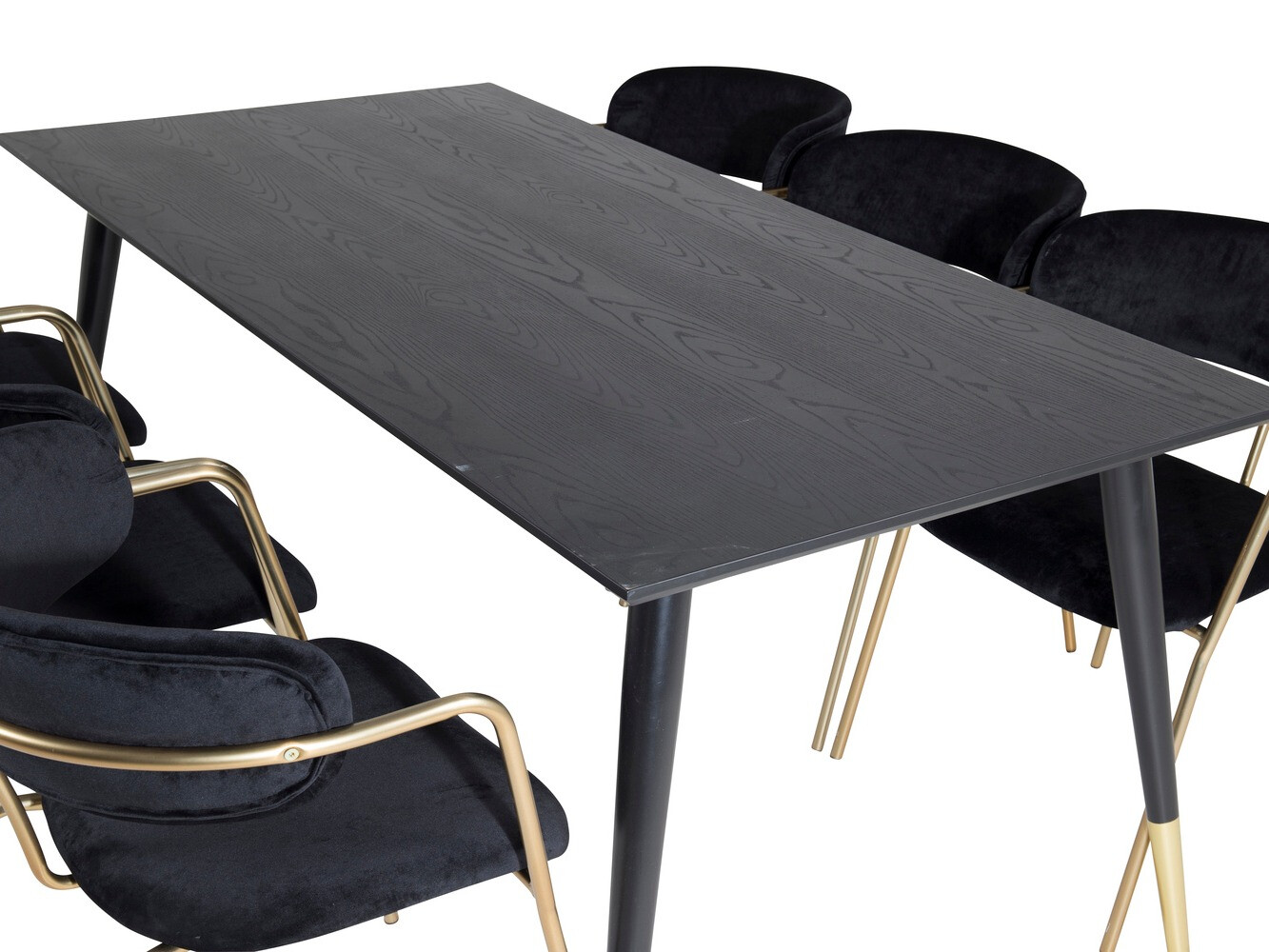 Essgruppe Dallas 1258 (Schwarz + Gold)