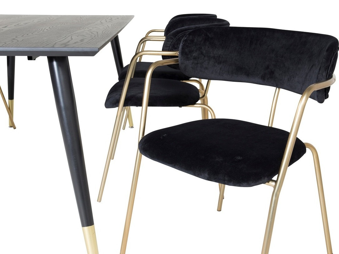 Essgruppe Dallas 1258 (Schwarz + Gold)