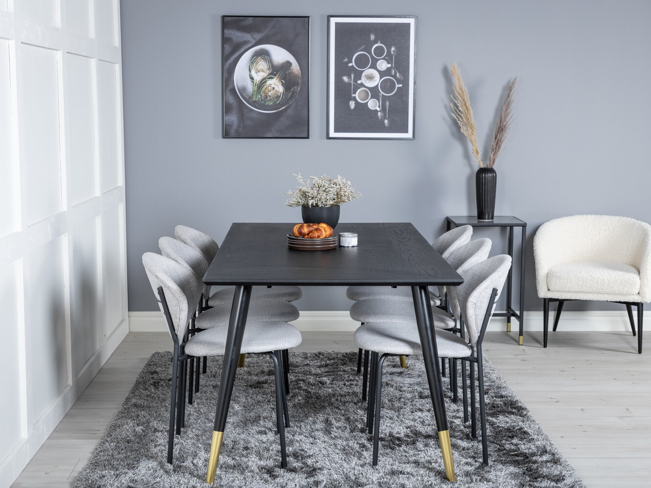 Essgruppe Dallas 1260 (Grau + Schwarz)