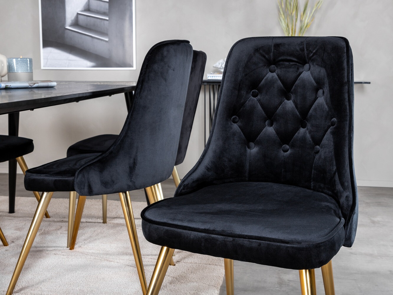 Essgruppe Dallas 1336 (Schwarz + gold)