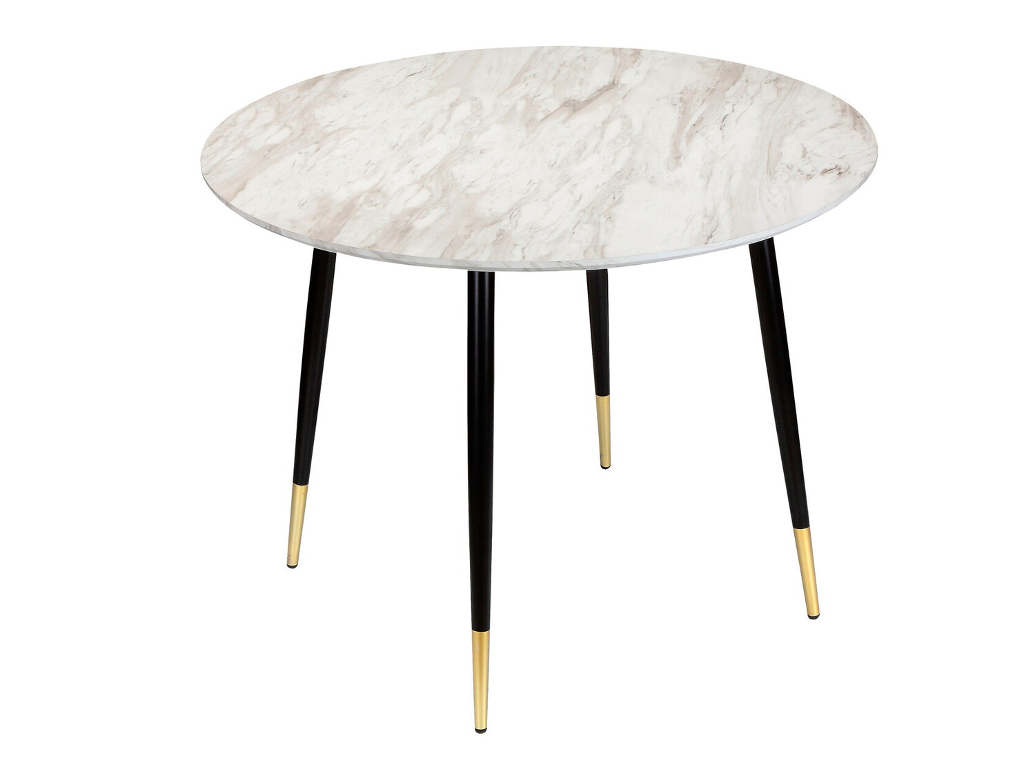 Tisch Denton 761 (Grauer Marmor + Schwarz + Gold)