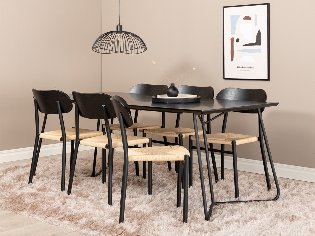 Essgruppe Dallas 2716 (Schwarz + Hellbraun)