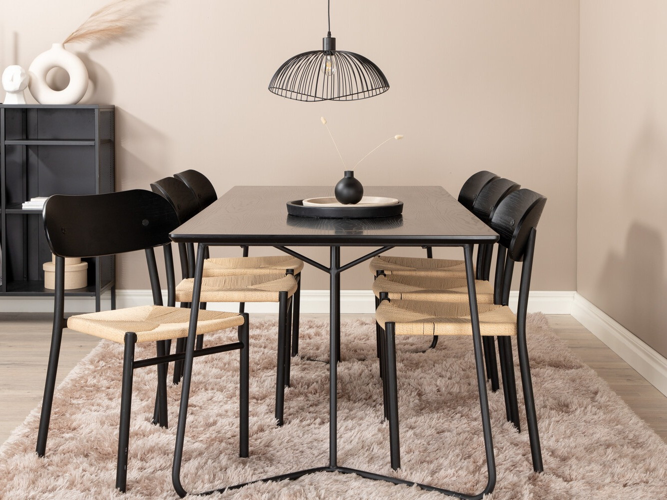 Essgruppe Dallas 2716 (Schwarz + Hellbraun)