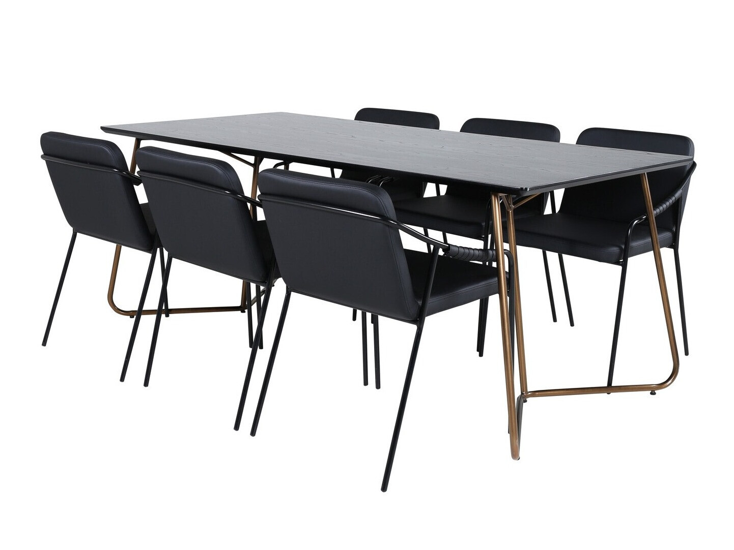 Essgruppe Dallas 2720 (Schwarz + Kupfer)