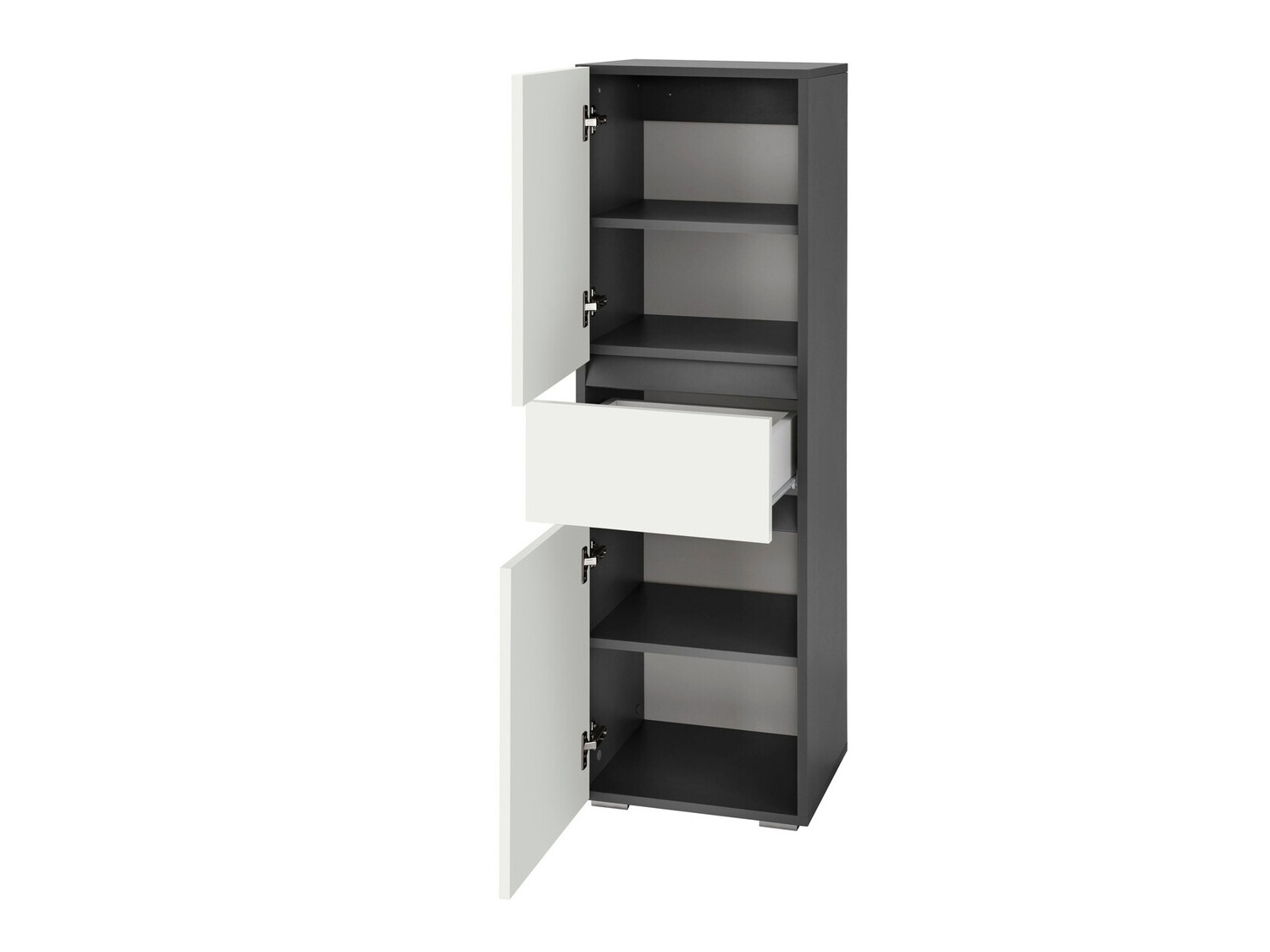 Stehender Badezimmerschrank Soncamu 102 (Weiss + Anthrazit)