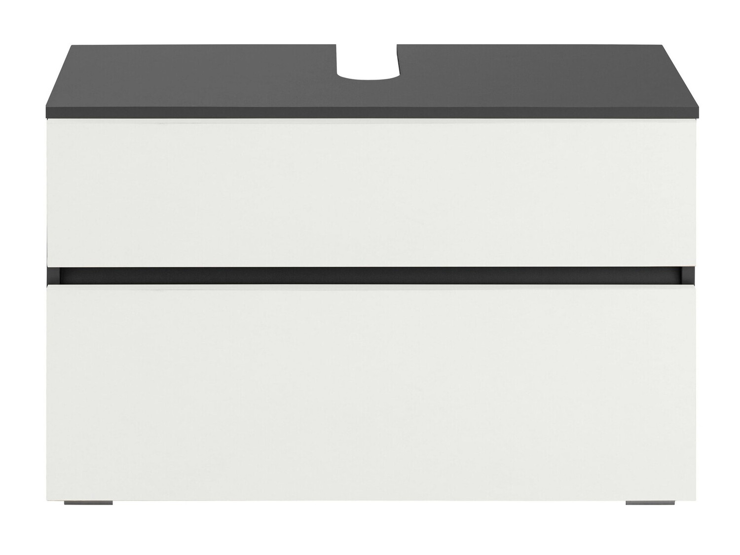 Stehender Badezimmerschrank für ein Waschbecken Soncamu 109 (Weiss + Anthrazit)