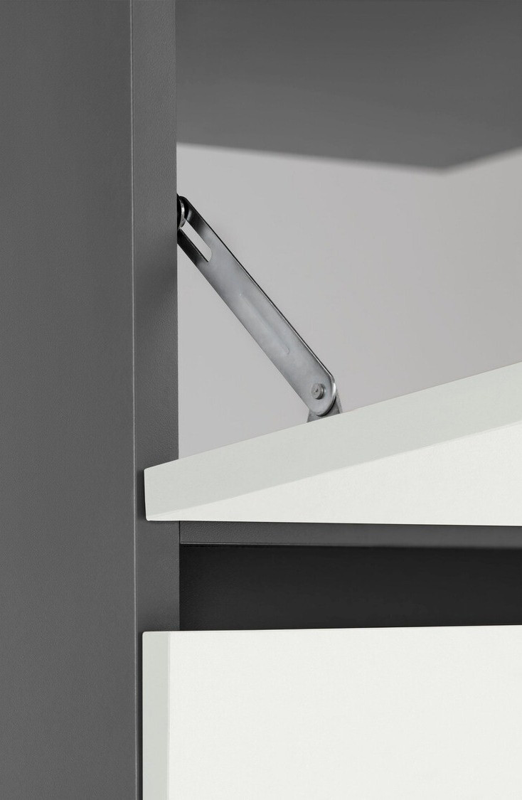 Stehender Badezimmerschrank für ein Waschbecken Soncamu 109 (Weiss + Anthrazit)