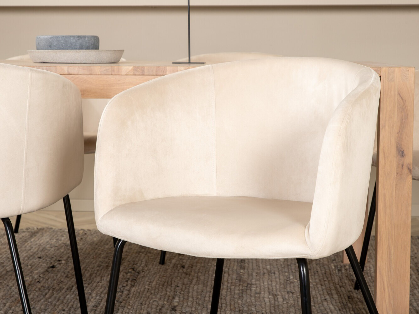 Essgruppe Dallas 2955 (Beige + Schwarz)