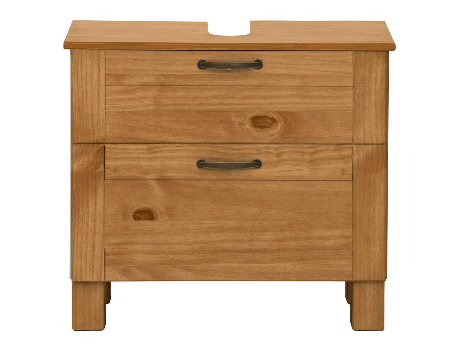 Stehender Badezimmerschrank für ein Waschbecken Ophlevu 102 (Kiefernholzoptik)