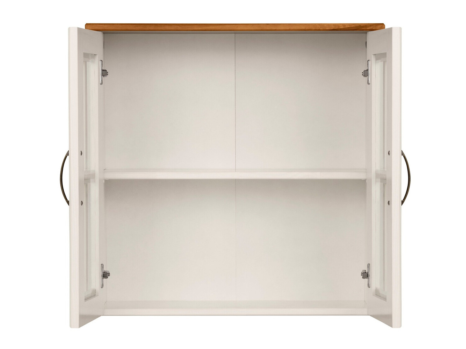 Wandhängeschrank für Badezimmer Ophlevu 104 (Weiss + Eichenholzoptik Honig)