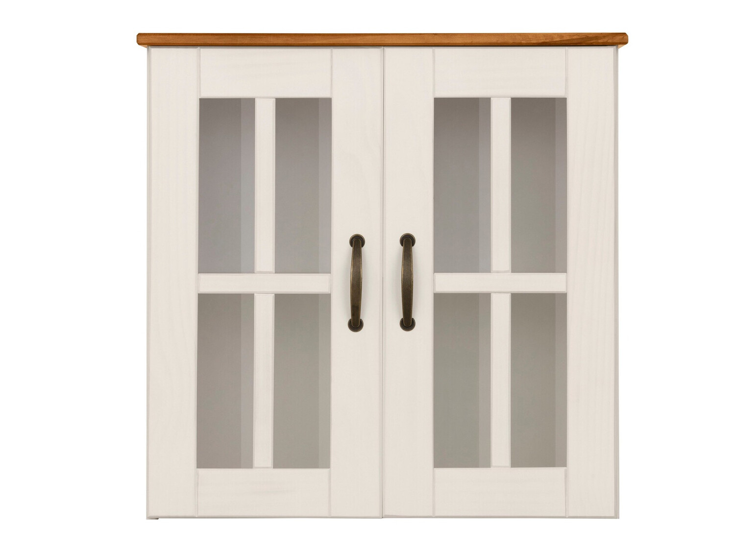 Wandhängeschrank für Badezimmer Ophlevu 104 (Weiss + Eichenholzoptik Honig)