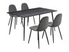 Essgruppe Denton 817 (Schwarz + Anthrazit)
