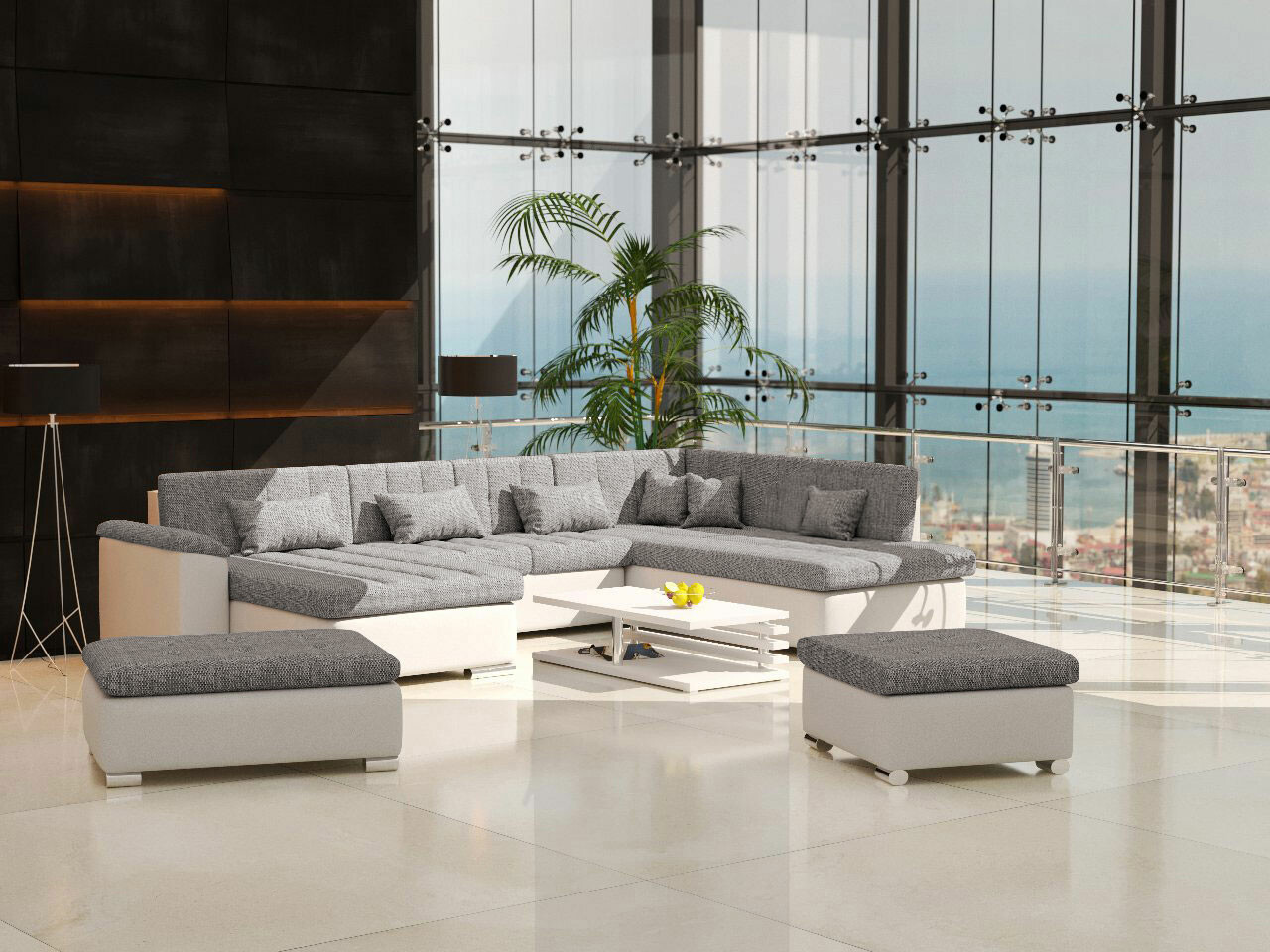 Polstermöbel-Set Comfivo Gemma II (Soft 017 + Lawa 05)