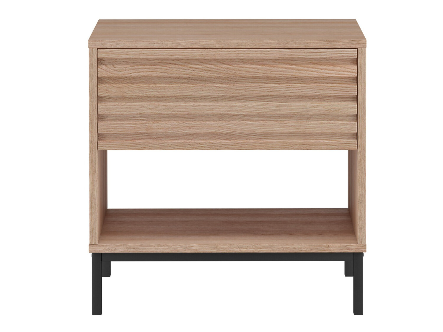 Nachttisch Denton 845 (Schwarz + Eiche)