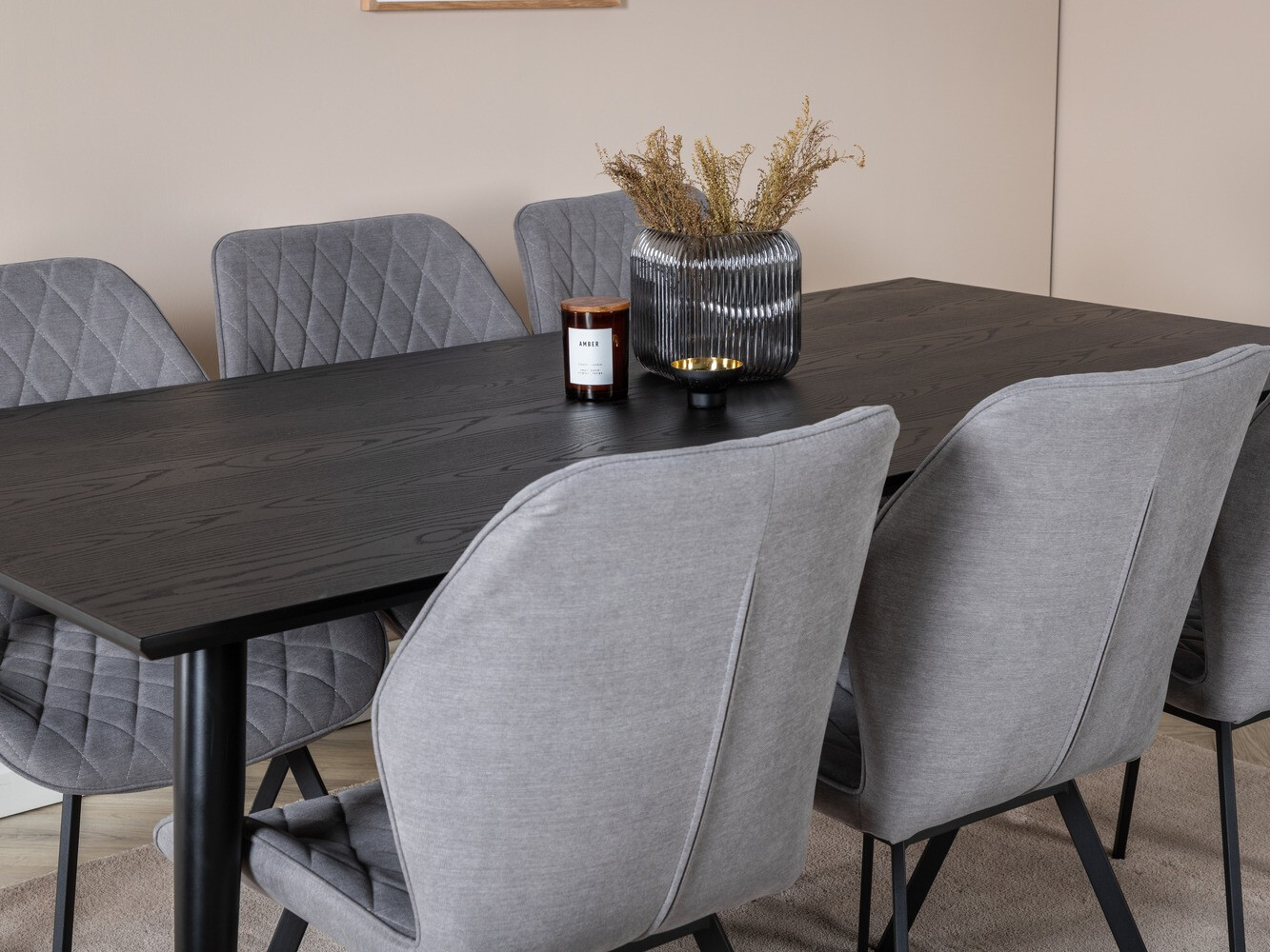 Essgruppe Dallas 2582 (Schwarz + Messing)