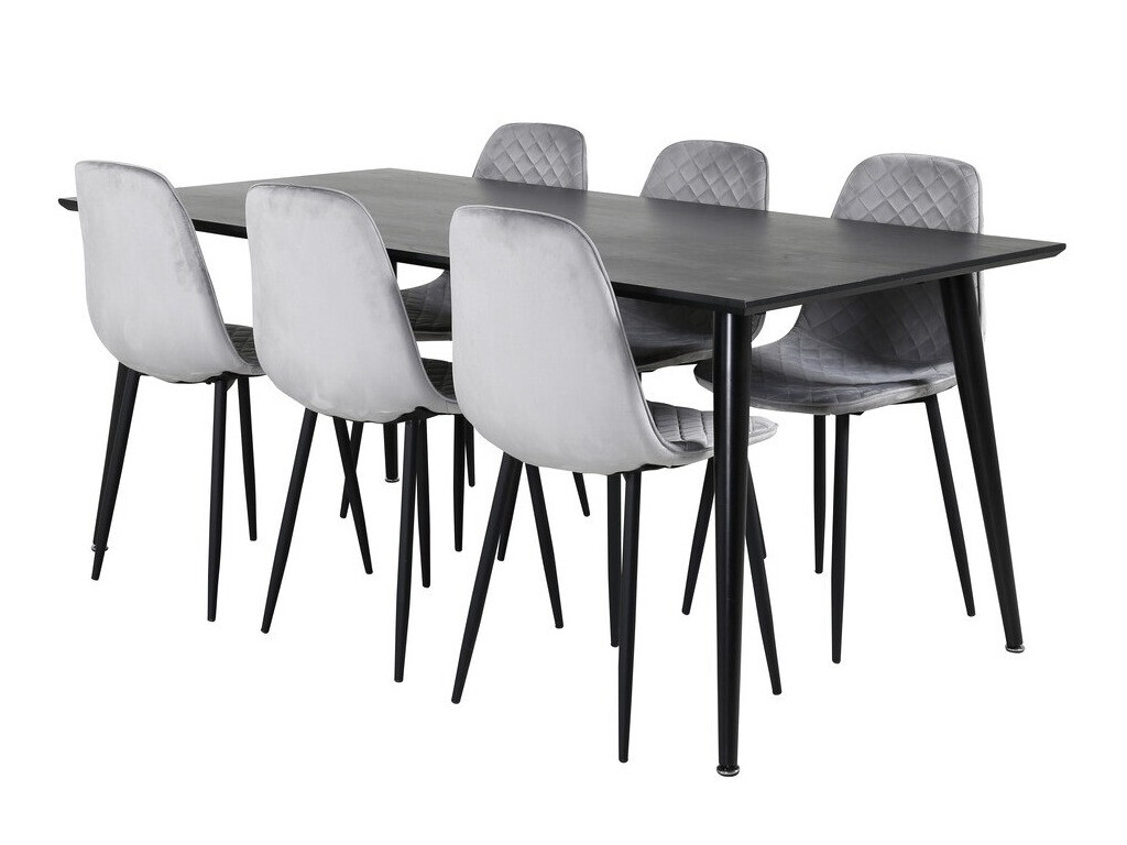 Essgruppe Dallas 2596 (Grau + Schwarz)