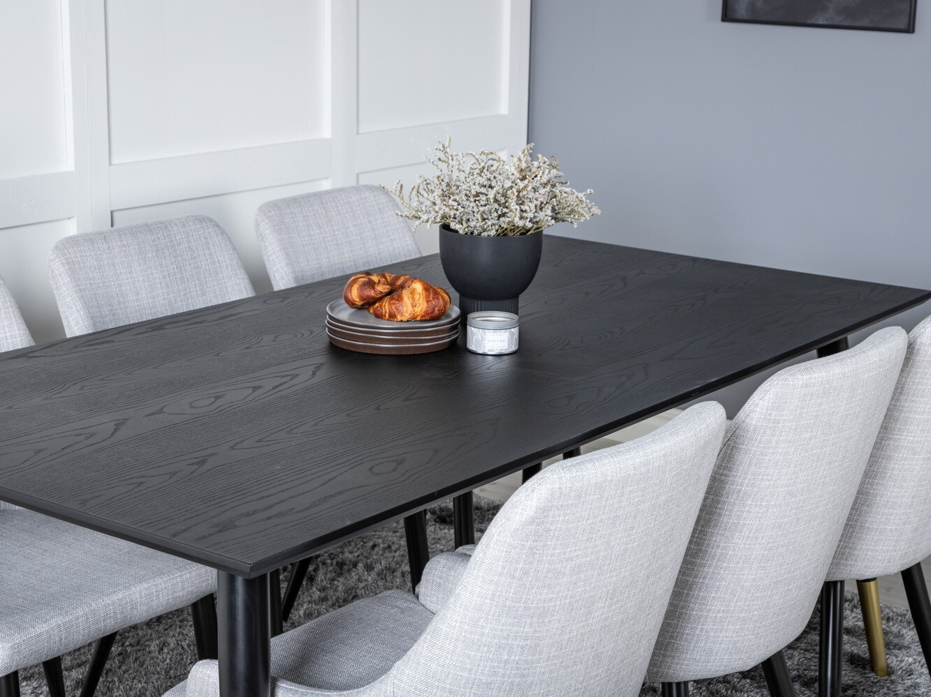 Essgruppe Dallas 2599 (Schwarz + Messing)