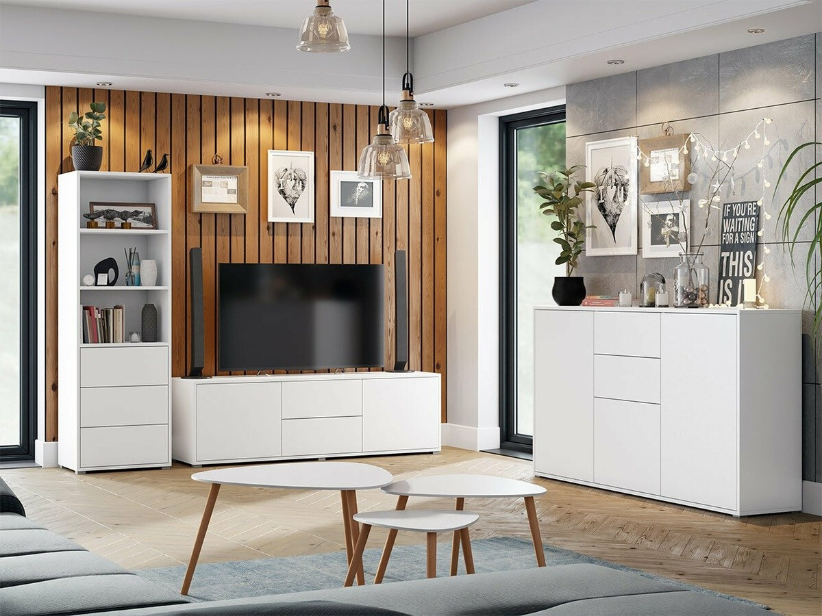 Wohnzimmer-Sets Comfivo Tutela III (Weiss)