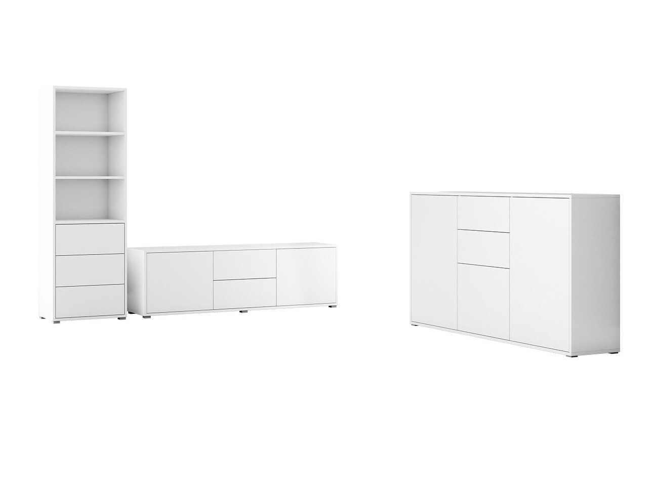 Wohnzimmer-Sets Comfivo Tutela III (Weiss)
