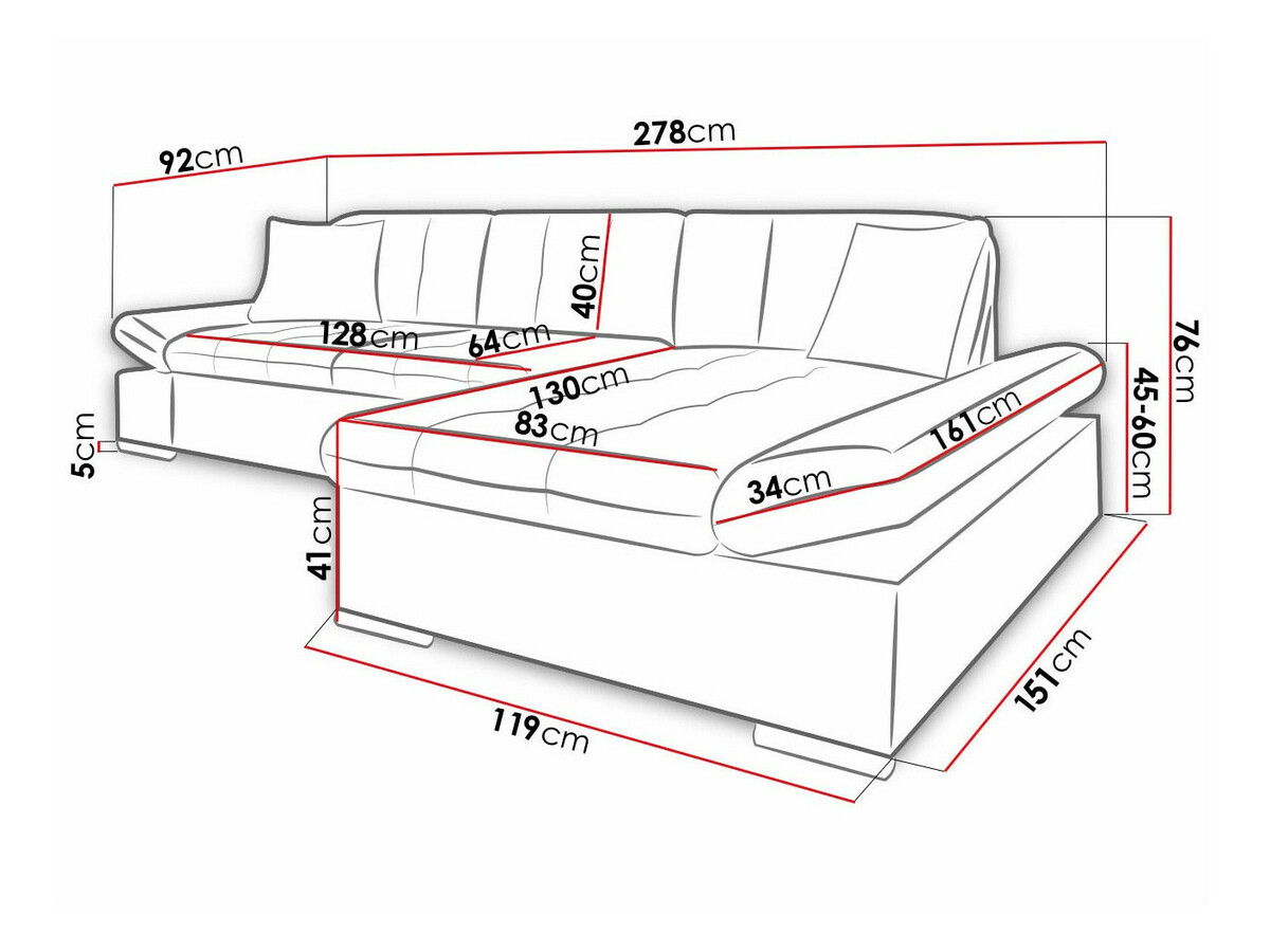 Ecksofa Comfivo 219 (Kronos 19 + Senegal 823)