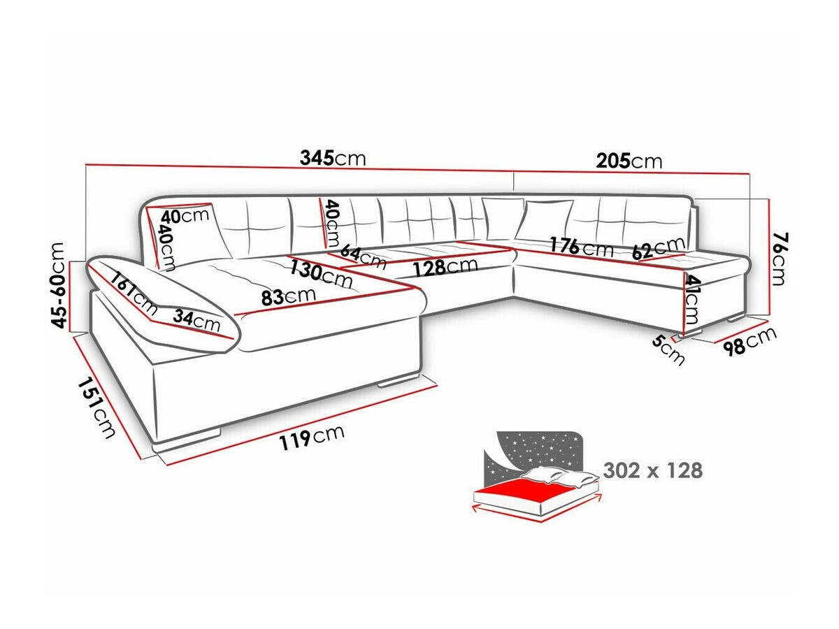 Ecksofa Comfivo 150 (Poso 01)