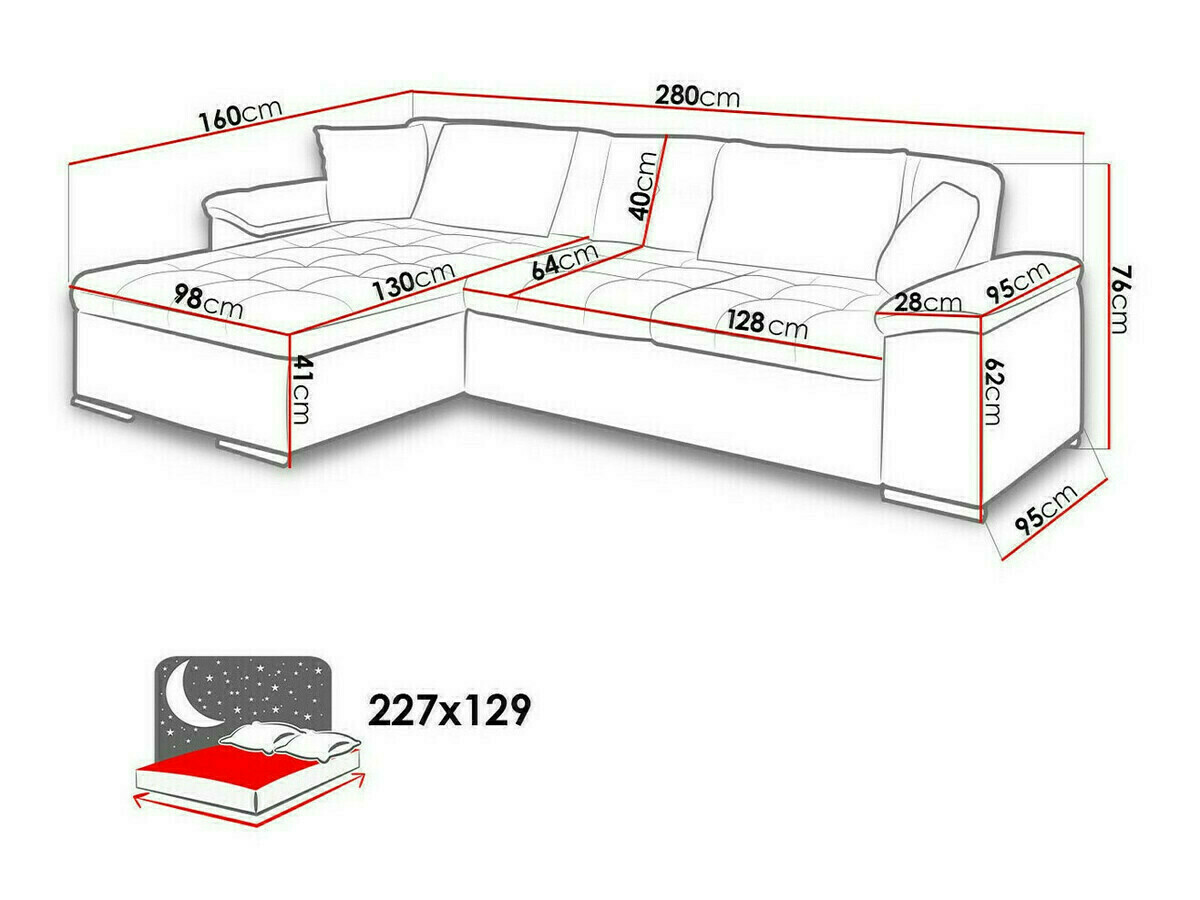 Ecksofa Comfivo 107 (Poso 110)
