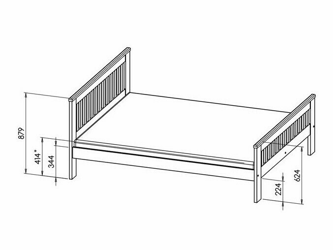 Bett Ogden 162 (Weiss)