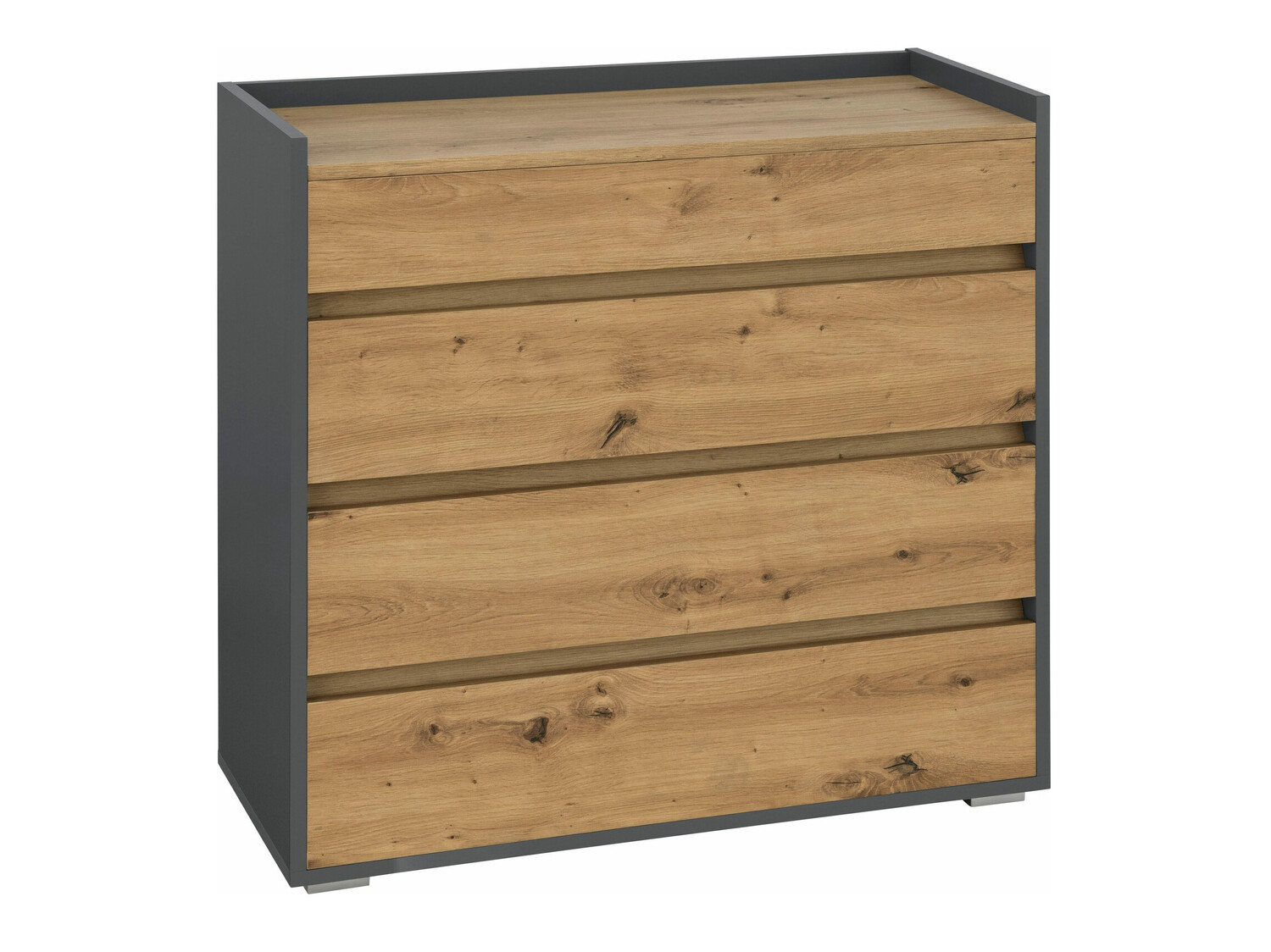 Kommoden Ruvciri 105 (Anthrazit + Eichenholzoptik)
