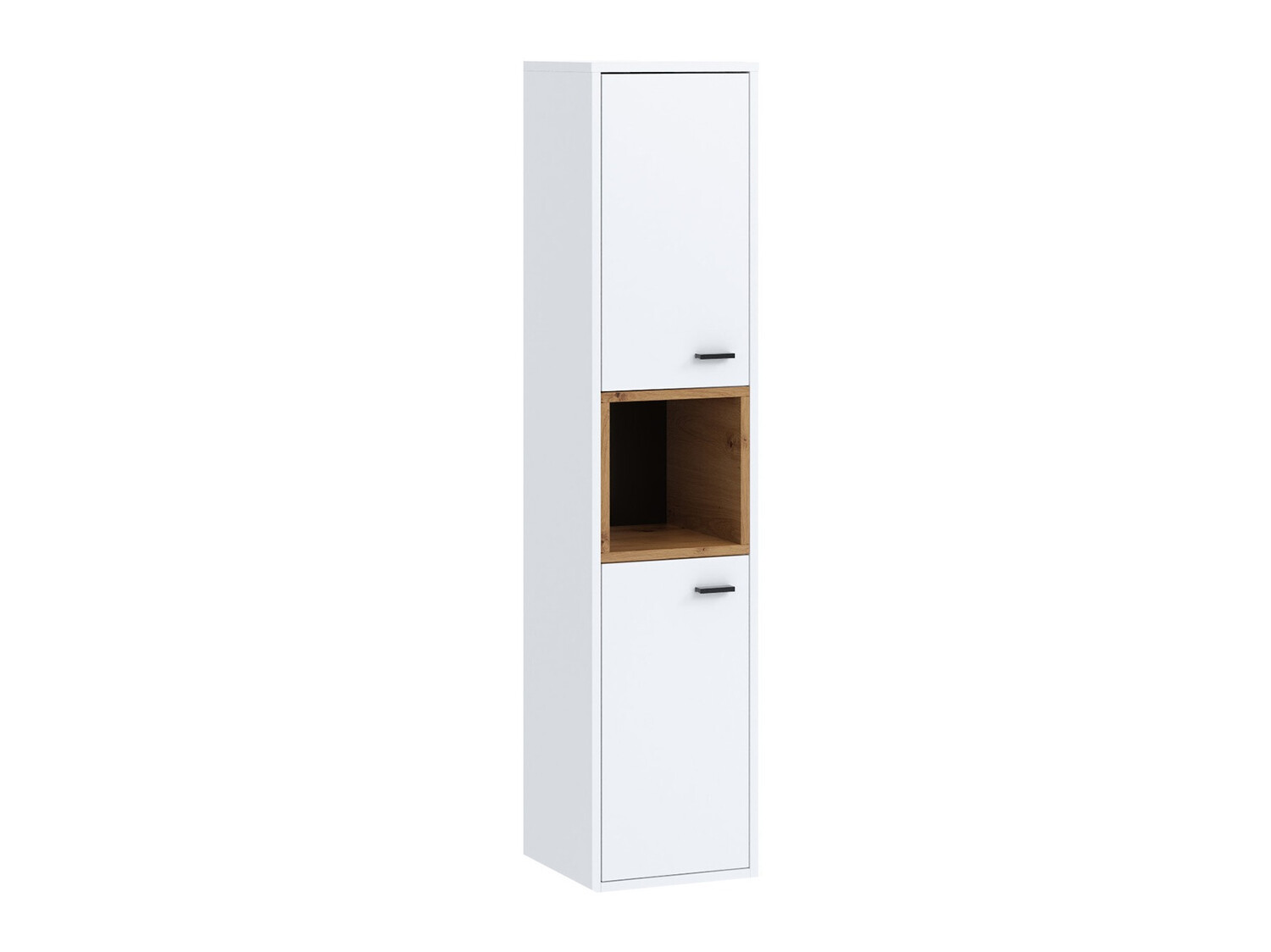 Wandhängeschrank für Badezimmer Velum (Weiss + Artisan Eichenholzoptik)