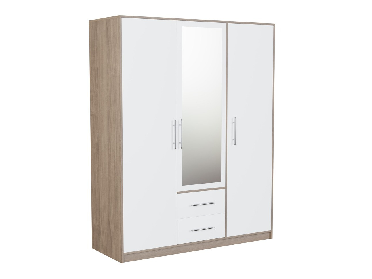 Kleiderschrank Cavmero 103 (Sonoma eichenholz + Weiss)