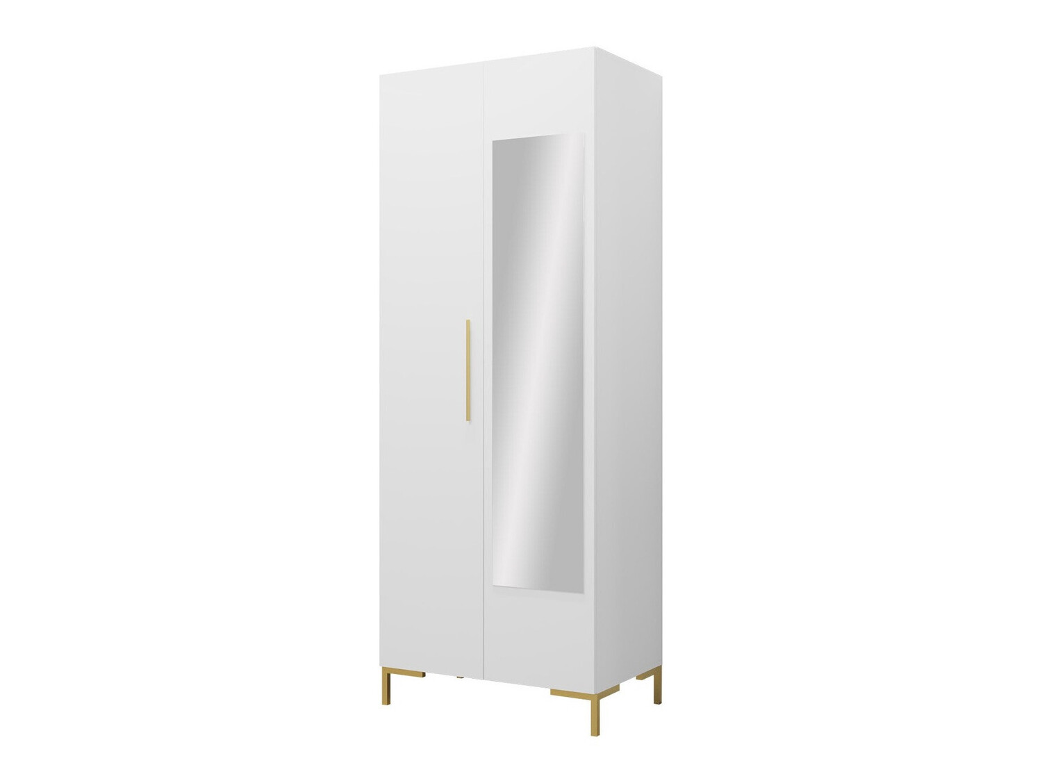 Kleiderschrank Tivsoa 110 (Weiss + Gold)
