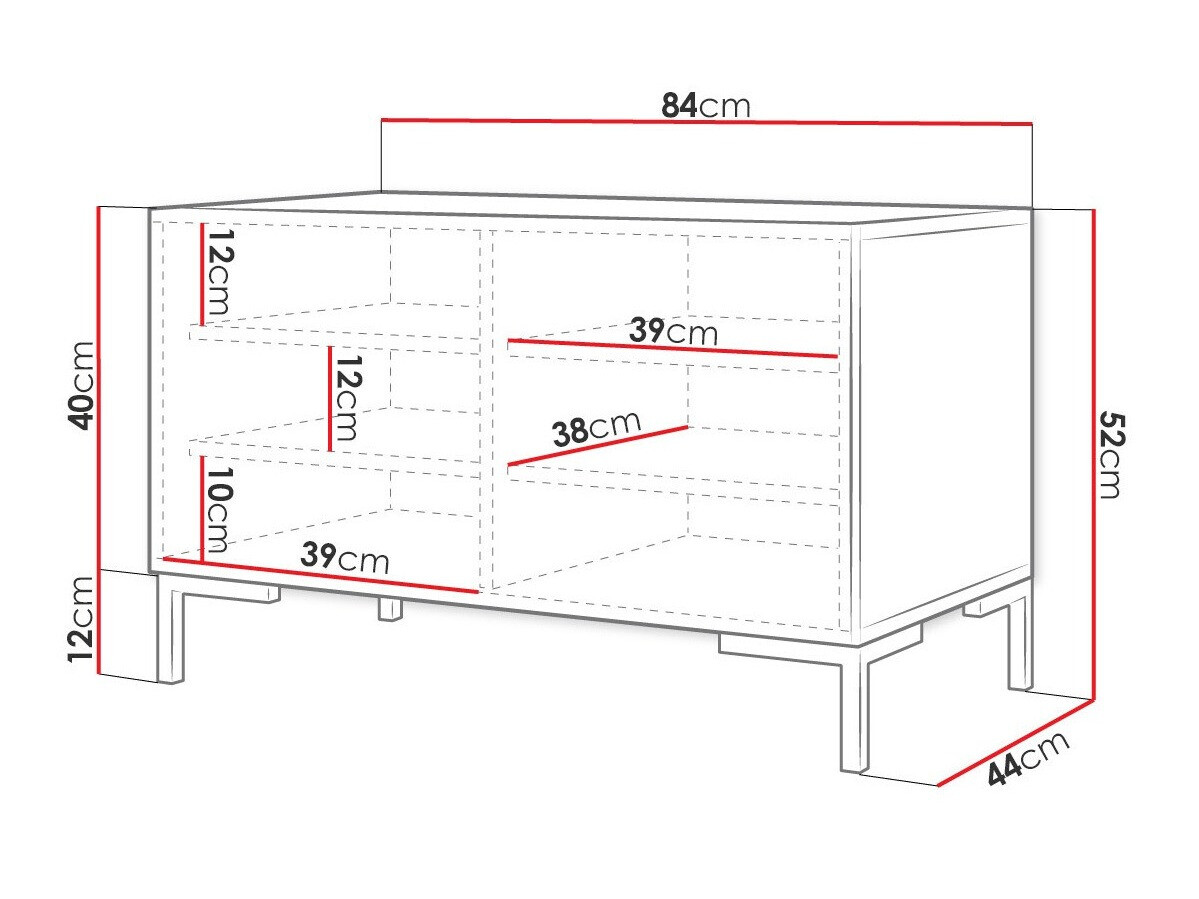 Schuhschrank Nomal (Weiss + Gold)