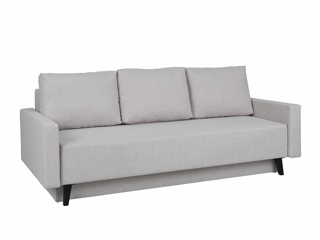 Schlafsofa Delbene 129 (Aura 23 + Schwarz glänzend)