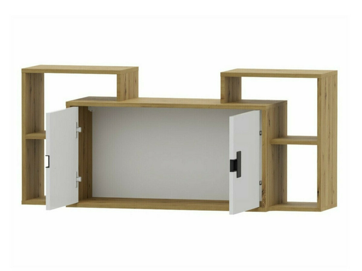 Hängeschrank Florevi 107 (Glanzgrau + Artisan Eichenholzoptik)