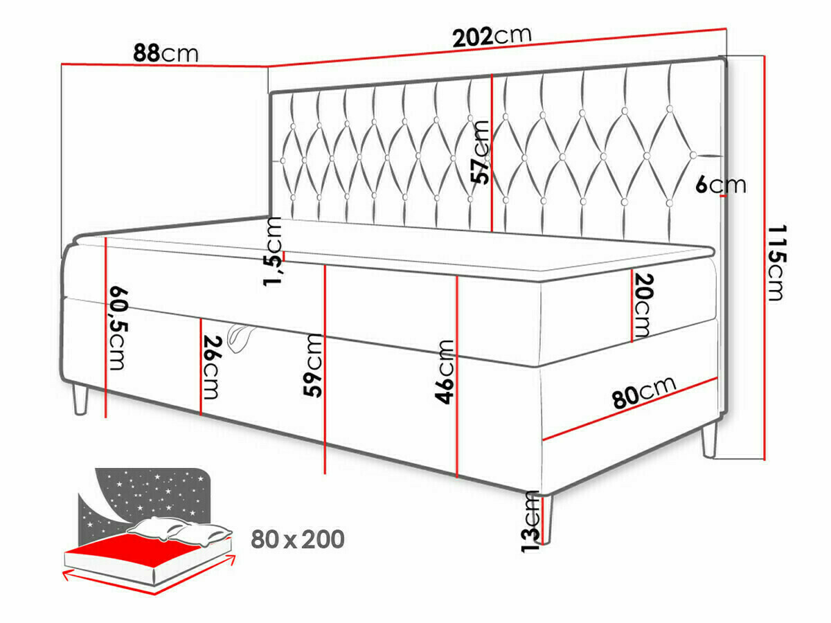 Boxspringbett Lucus II (Soft 017 + Fresh 14)
