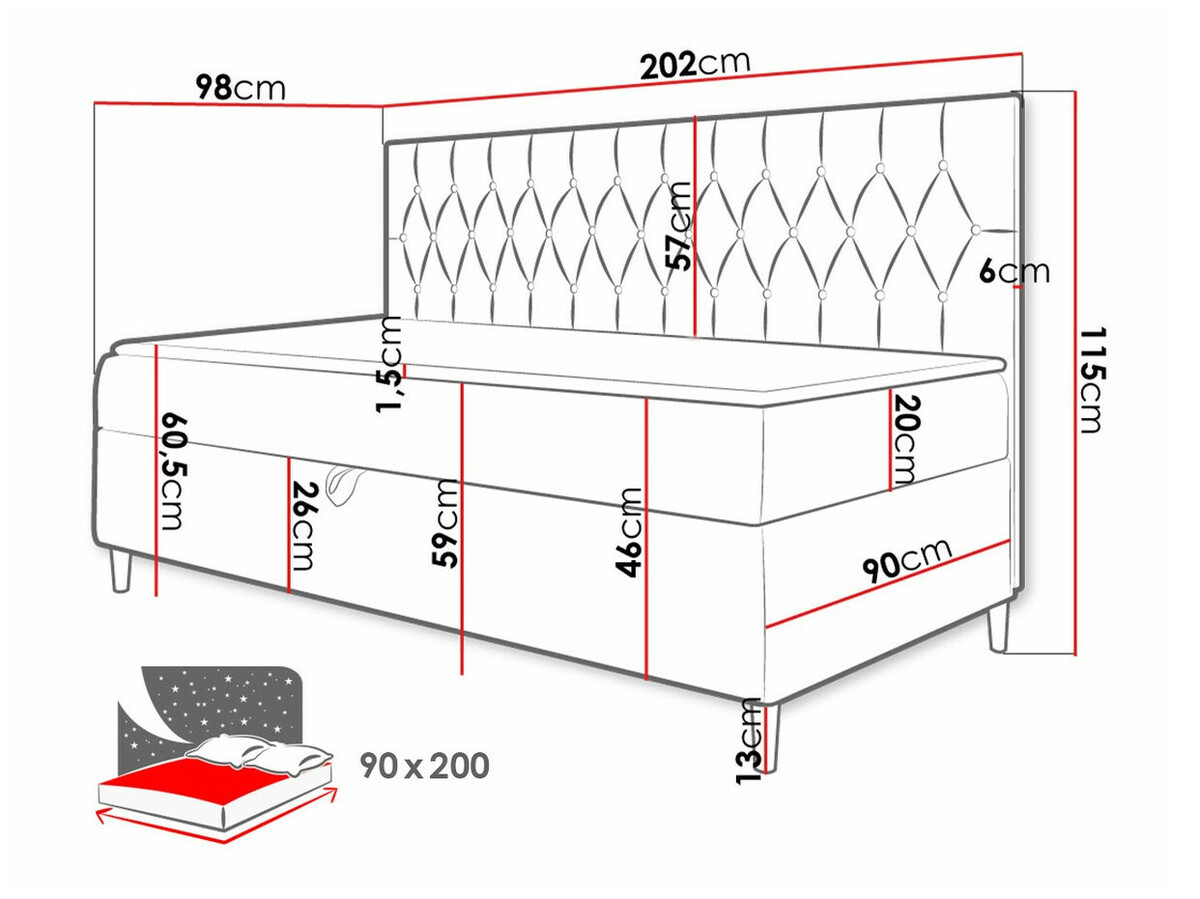 Boxspringbett Lucus II (Soft 017 + Fresh 37)