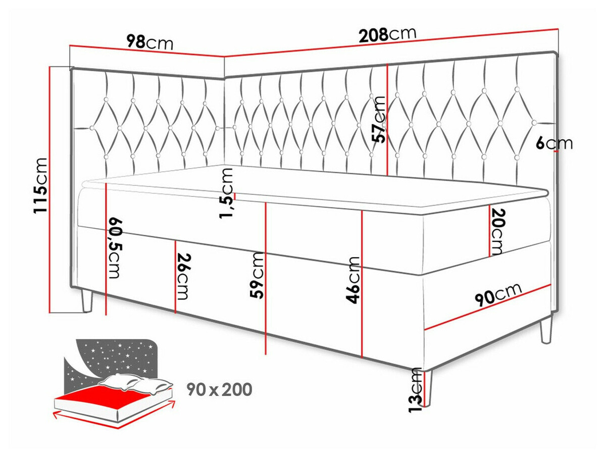 Boxspringbett Lucus III (Soft 017 + Fresh 8)