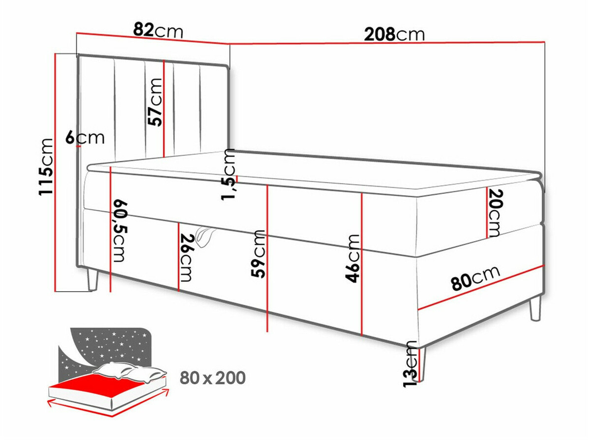 Boxspringbett Lucus VI (Soft 017 + Fresh 9)