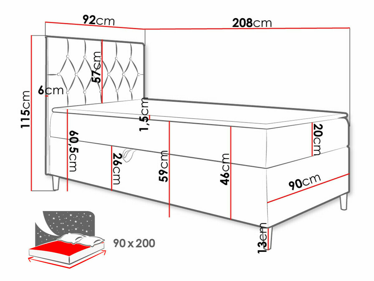 Boxspringbett Baltimore 171 (Soft 017 + Fresh 4)