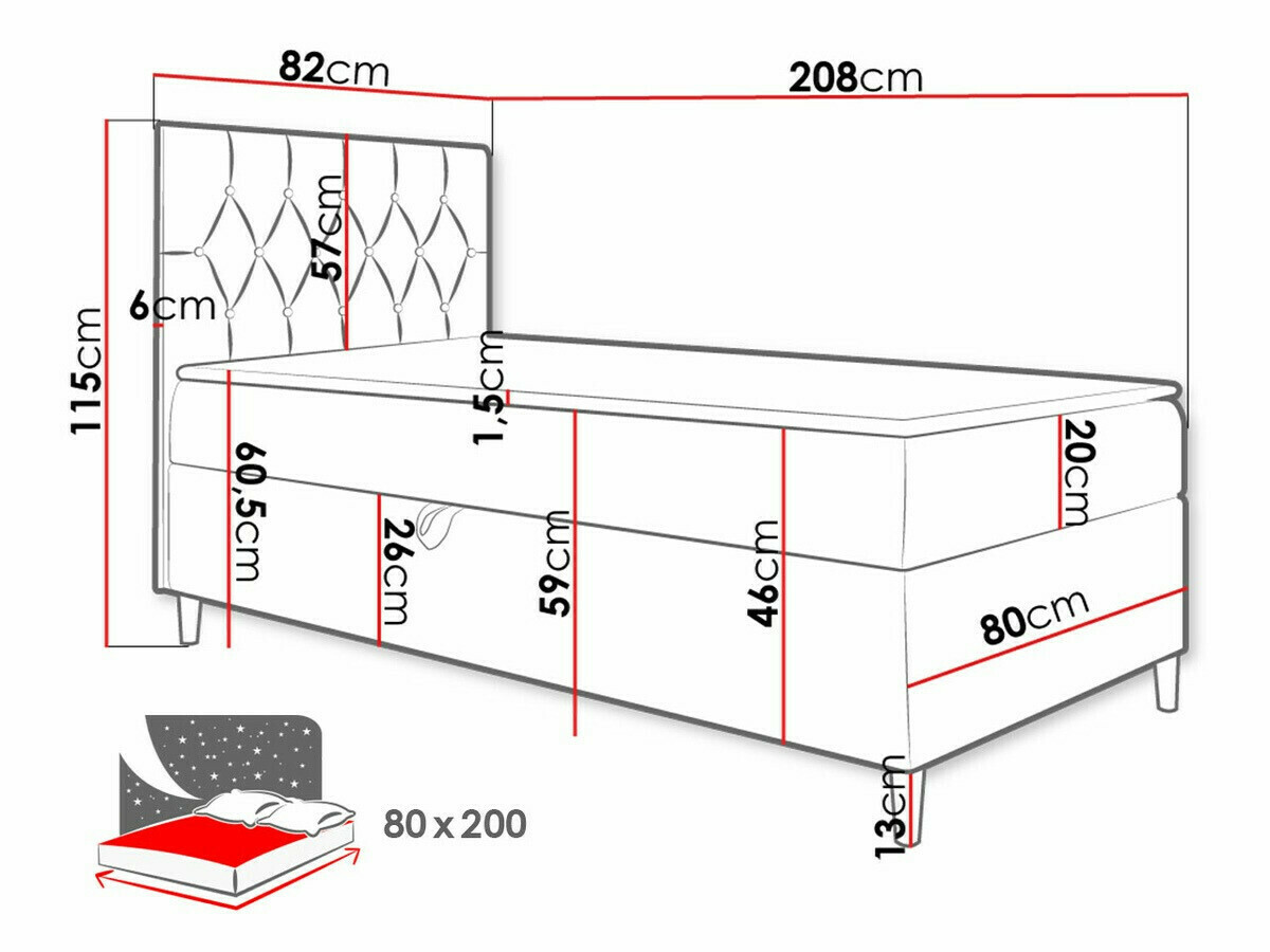 Boxspringbett Lucus VII (Soft 017 + Fresh 4)