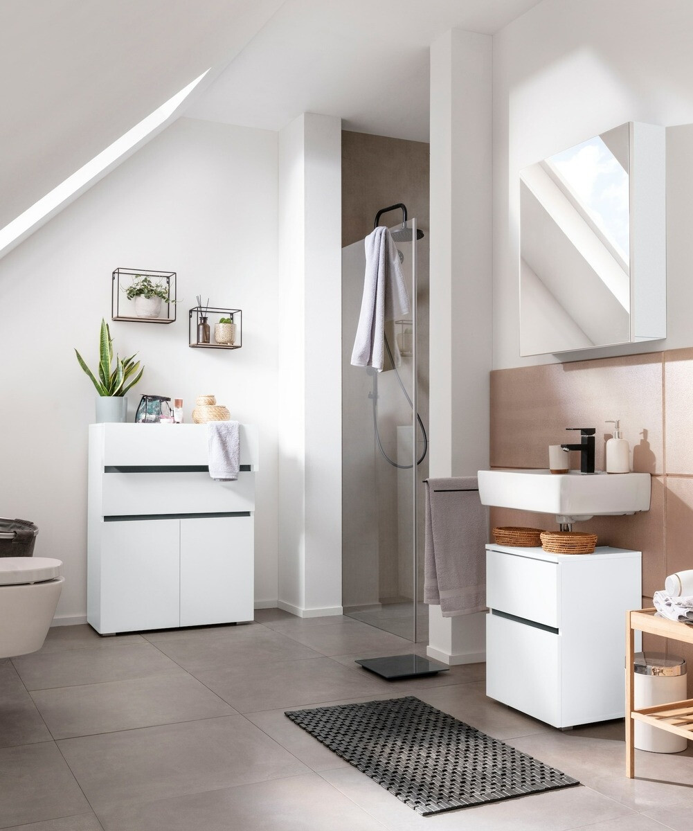 Badezimmerspiegelschrank Soncamu 105 (Weiss)