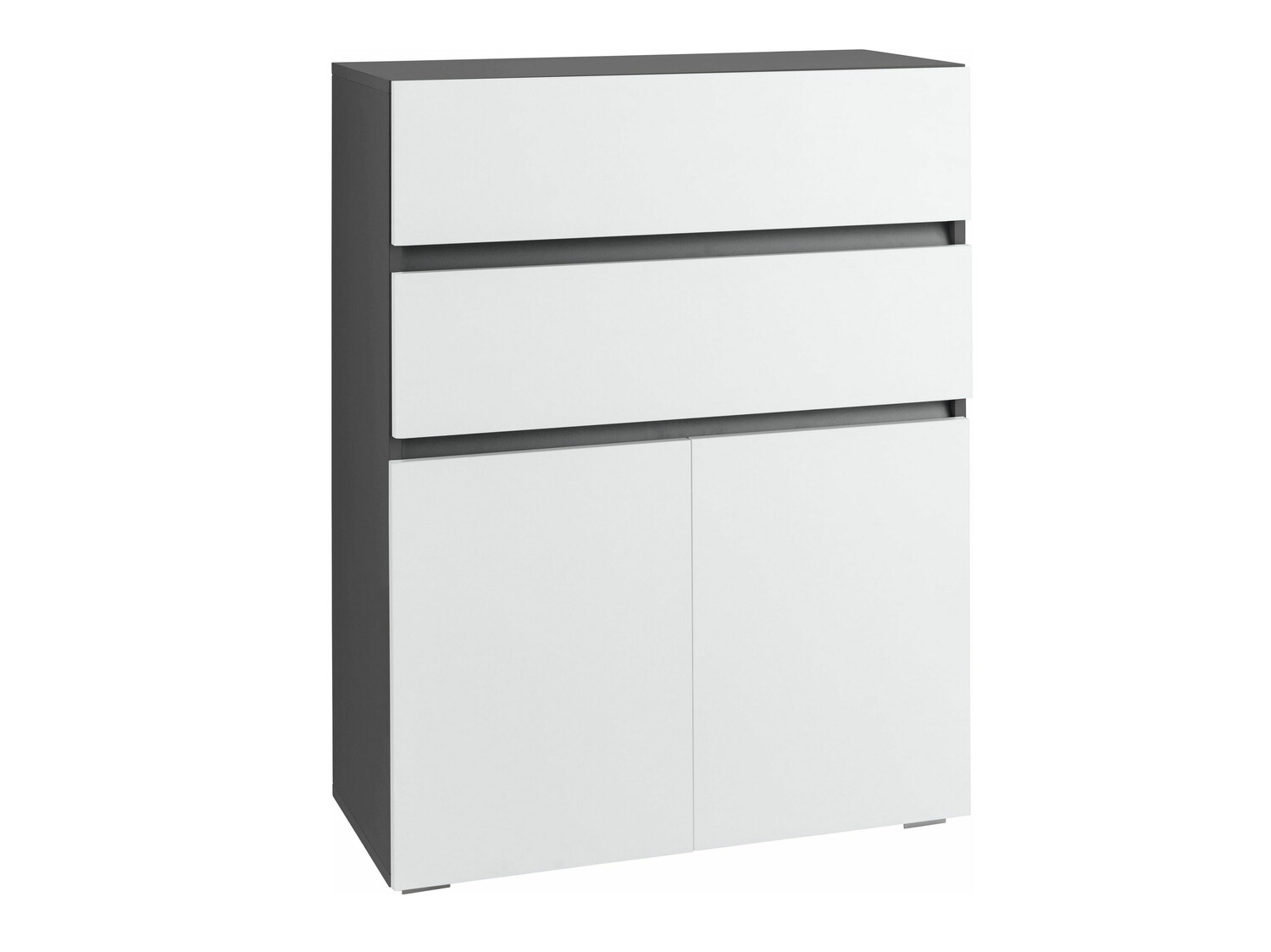 Stehender Badezimmerschrank Soncamu 101 (Weiss + Anthrazit)