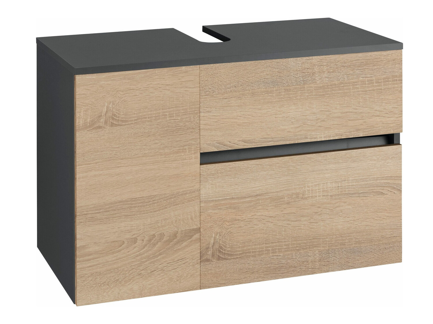 Hängeschrank für Waschbecken Soncamu 107 (Anthrazit + Eichenholzoptik)