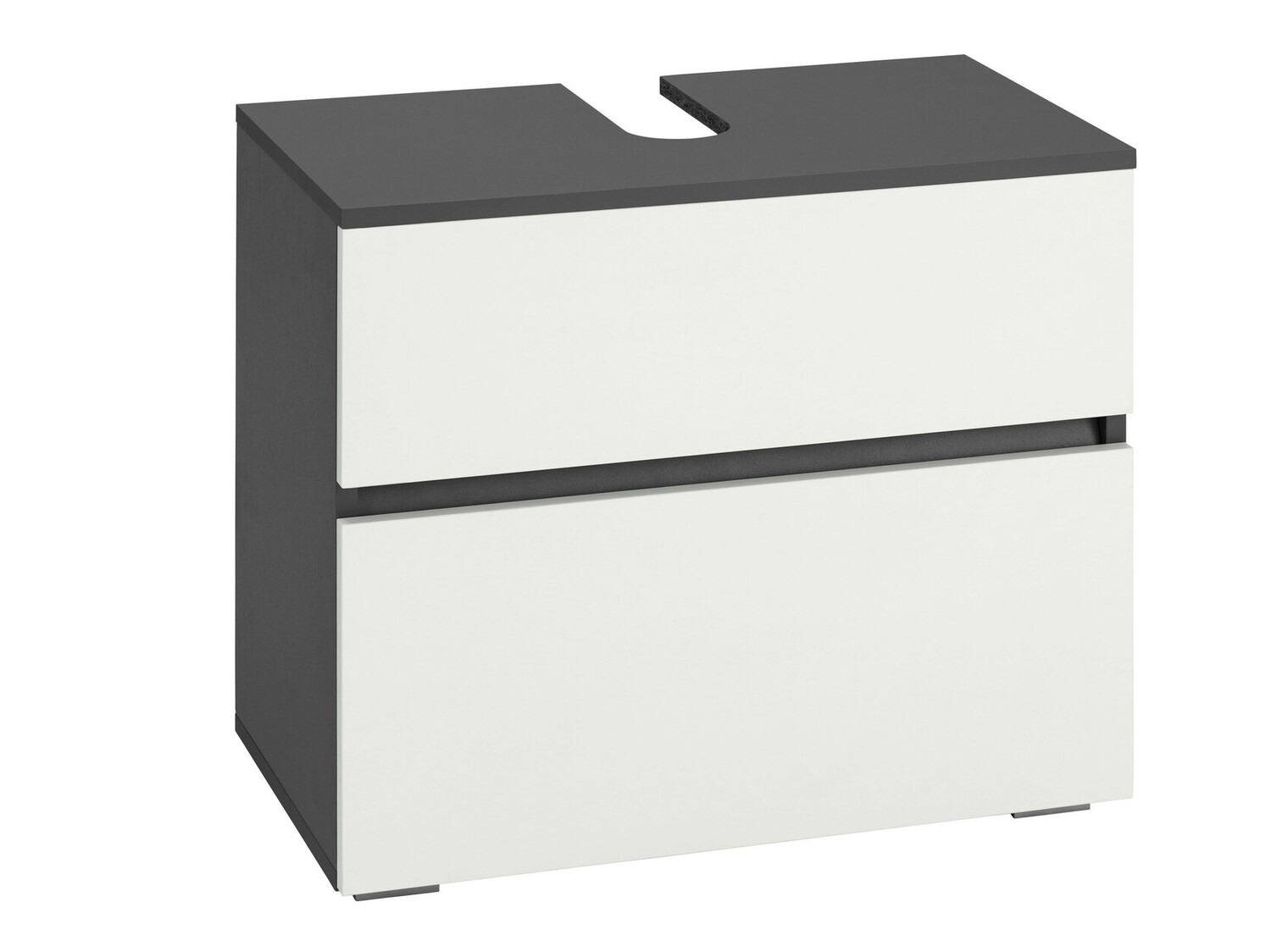 Stehender Badezimmerschrank für ein Waschbecken Soncamu 110 (Weiss + Anthrazit)