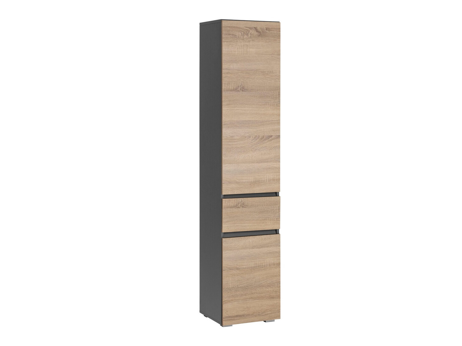 Stehender Badezimmerschrank Soncamu 106 (Anthrazit + Eichenholzoptik)