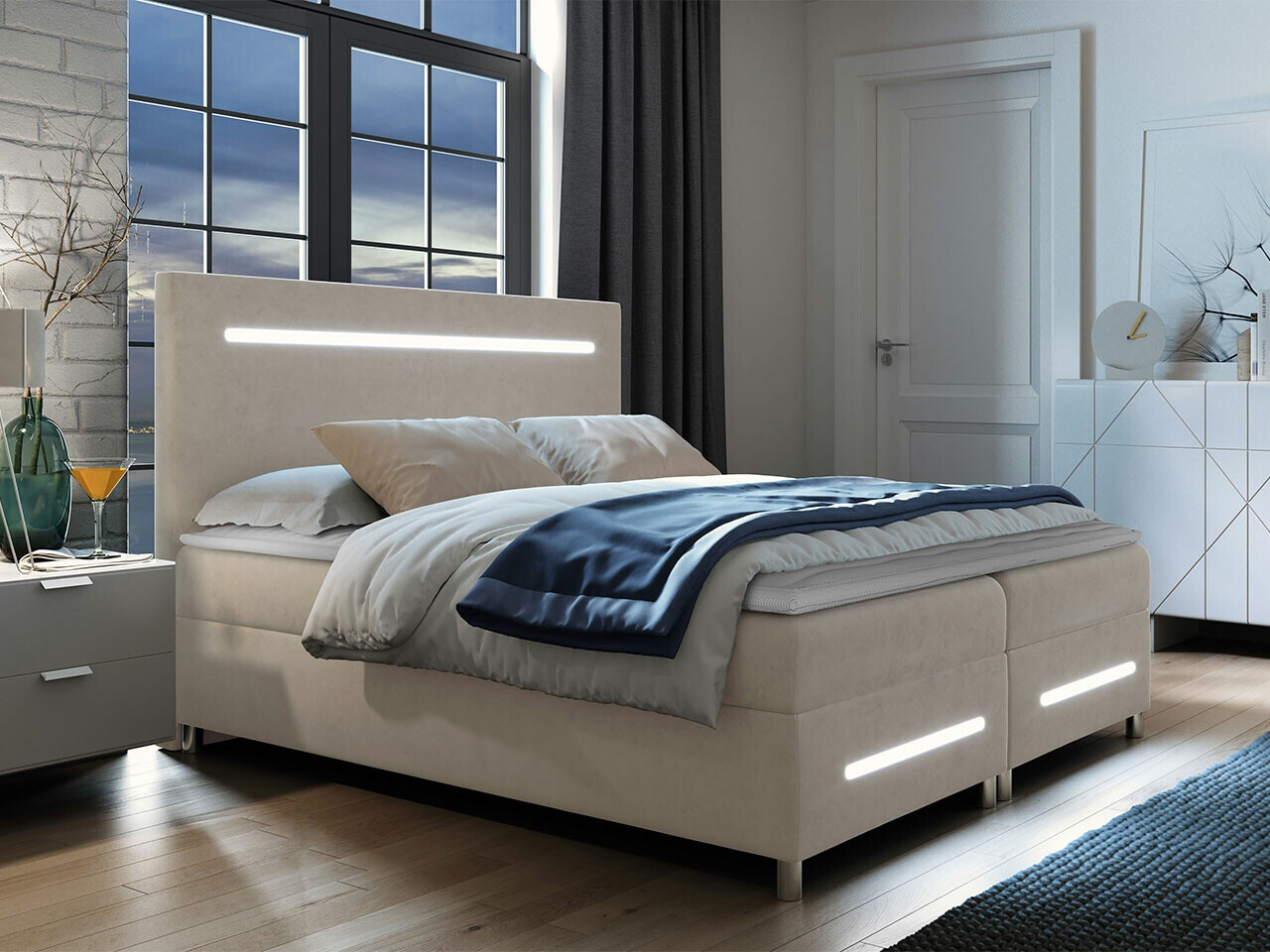 Boxspringbett Pluvia (Fresh 1)